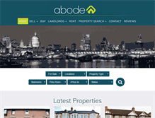Tablet Screenshot of abode-property.co.uk
